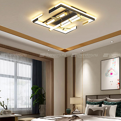 Потолочный квадратный светильник в японском стиле Бамбук Japanese Style Bamboo Wall Lamp фото 11