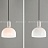 Серия подвесных светильников с разнотипными фигурными плафонами округлой формы из белого мрамора MIEL A фото 9