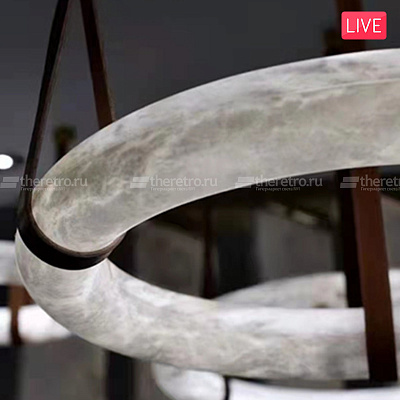 Подвесной светильник-круг Marble Belts 100 см  фото 21