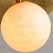 Подвесной светильник с плафоном в виде цельного мраморного шара под изогнутым двуцветным абажуром OLEA фото 10