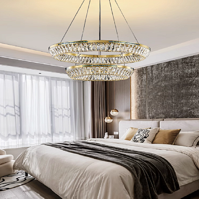 Кольцевые люстры и светильники GERTRUDA LUX Два кольца. 40 + 60 см  фото 9