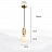 Серия подвесных светильников с плафонами различных геометрических форм из натурального белого мрамора C1 золотой фото 2