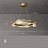 Серия кольцевых светодиодных люстр с составным плафоном из рельефных пластин из стекла SAMANTHA модель В 80 см   фото 5