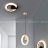 Серия подвесных светодиодных светильников с отделкой в цвете латунь по внутреннему контуру кольцевидного плафона GINA A золотой фото 12