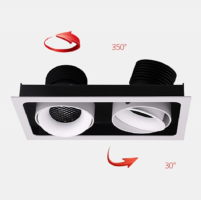 Встраиваемый светодиодный светильник Eye two SQR фото 13