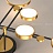 Потолочная светодиодная люстра с плафонами в форме колец и дисков MARSA 4 плафона  Черный фото 15