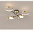 Потолочная светодиодная люстра с плафонами в форме колец и дисков MARSA 8 плафонов  Черный фото 3