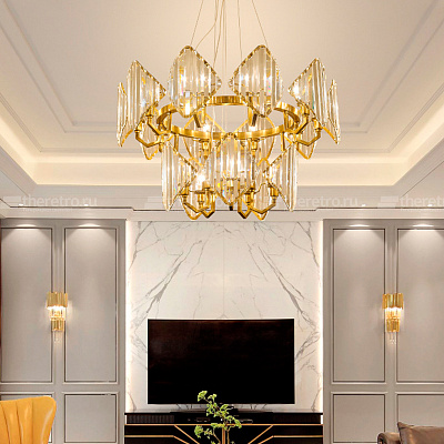 Подвесной светильник INSHINE Gold Modern-2 10 плафонов фото 9