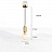 Серия подвесных светильников с плафонами различных геометрических форм из натурального белого мрамора A1 золотой фото 3