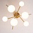 Потолочная люстра с шарообразными стеклянными плафонами разного диаметра на металлических рожках LUISA фото 4