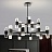 Серия современных люстр с плафонами из стекла SENSE 6 плафонов  Черный фото 11