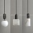 Серия подвесных светильников с плафонами различных геометрических форм из натурального белого мрамора A черный фото 22