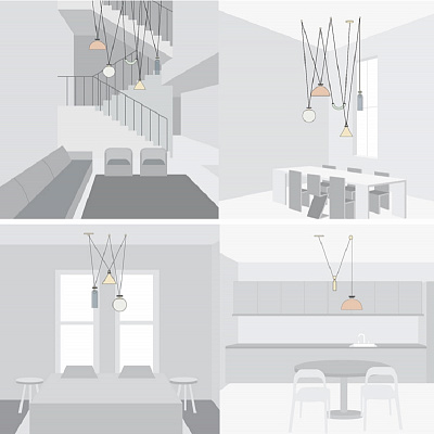 Roll & Hill Shape Up 5-Piece Chandelier V9 F фото 15