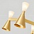 Серия люстр с коническими двунаправленными плафонами POULINA 8 плафонов Золотой фото 4