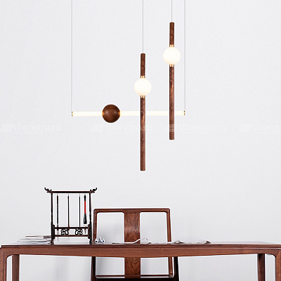 Подвесной светильник Lee Broom Orion Globe wood A фото 6