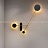 Светодиодная настенная лампа с плафонами в виде дисков разного диаметра внутри золотых колец TINT TRIO фото 13
