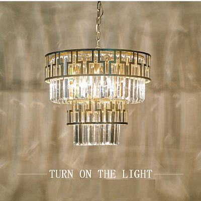 Дизайнерская люстра с подвесками из стекла GEZA фото 9