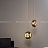 Серия дизайнерских светильников с округлым стеклянным плафоном с дисковидным металлическим центром AGAR B фото 9