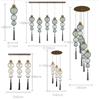 Heathfield Lighting Medina Pendant ПрозрачныйA фото 10