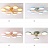 Цветные светодиодные потолочные люстры с деревянными элементами TURNA 6 плафонов Серый фото 25