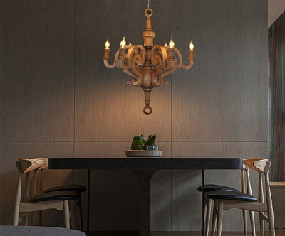Wood Design Paper Chandelier фото 4