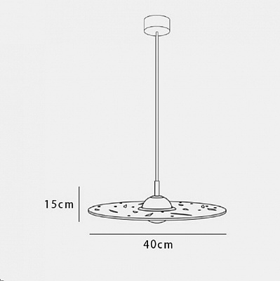 Подвесной светильник Stone Disc Haning Pendant фото 7