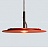 Подвесной светодиодный светильник с круглым плафоном на дисковидном матовом корпусе EUREKA A красный фото 16