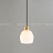Серия подвесных светильников с разнотипными фигурными плафонами округлой формы из белого мрамора MIEL A фото 3