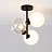 Потолочный светильник с тремя шарообразными плафонами из матового и прозрачного стекла MUSA фото 5