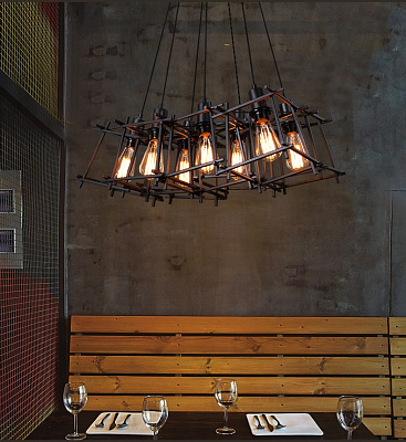 Подвесной Loft Seven light 1 плафон  фото 6