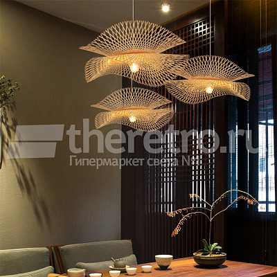Ротанговый подвесной светильник Lotus Leaf Pendant Light E фото 8