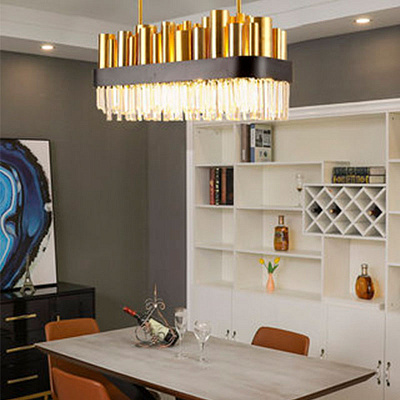 Реечная Люстра Luxurious Stainless Steel Nordic 110 см   фото 3