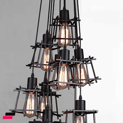 Подвесной Loft Seven light 1 плафон  фото 12